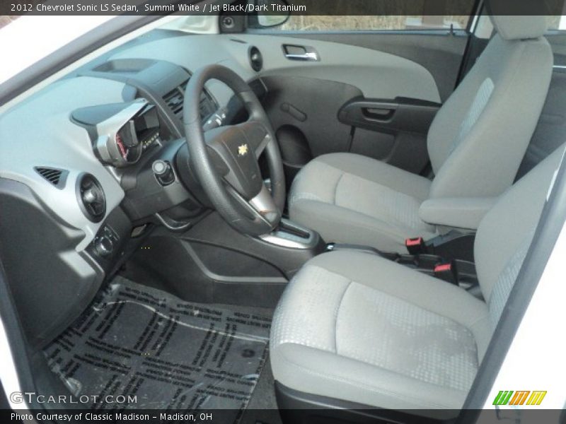 Summit White / Jet Black/Dark Titanium 2012 Chevrolet Sonic LS Sedan