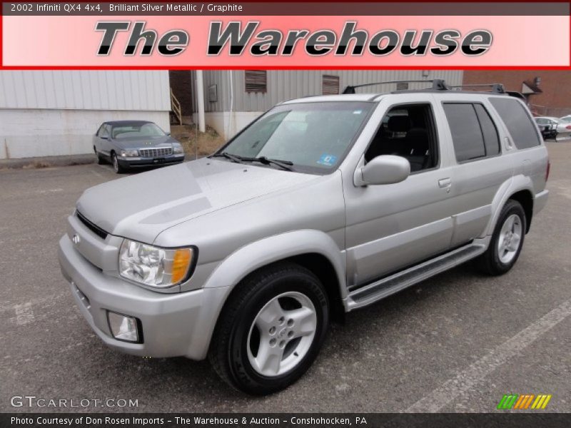 Brilliant Silver Metallic / Graphite 2002 Infiniti QX4 4x4
