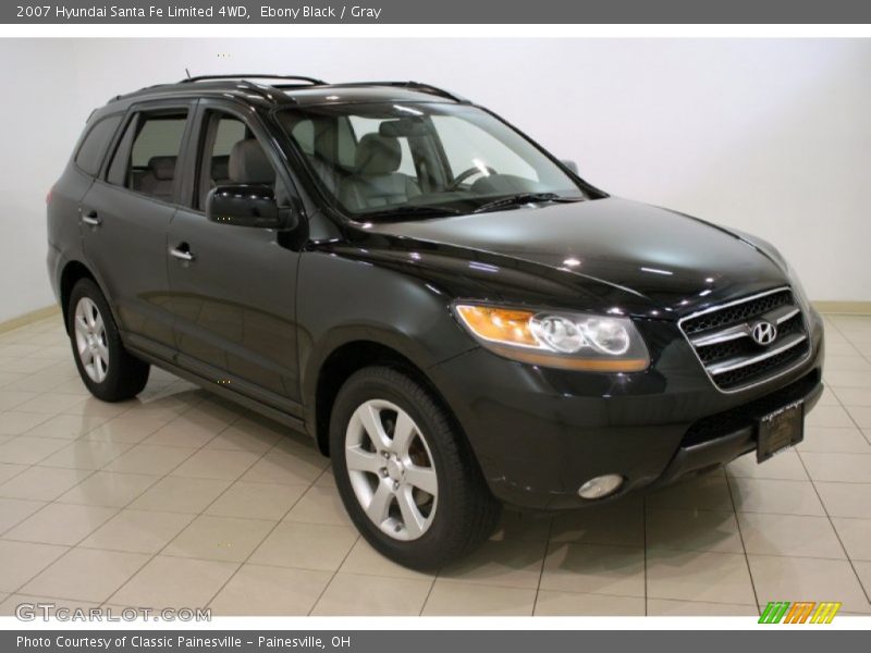 Ebony Black / Gray 2007 Hyundai Santa Fe Limited 4WD