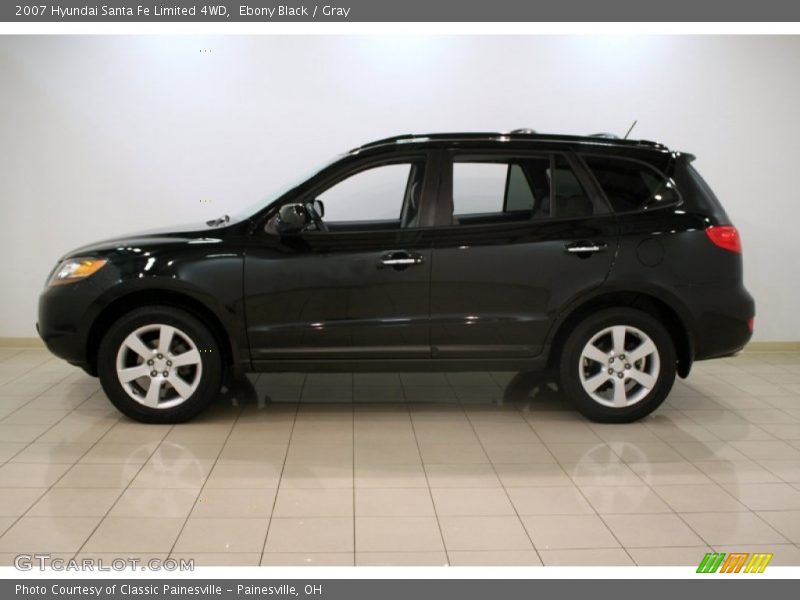 Ebony Black / Gray 2007 Hyundai Santa Fe Limited 4WD