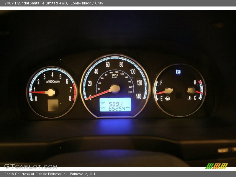 Ebony Black / Gray 2007 Hyundai Santa Fe Limited 4WD