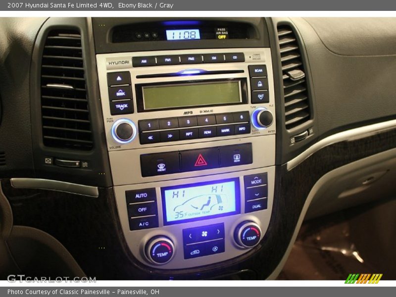 Ebony Black / Gray 2007 Hyundai Santa Fe Limited 4WD