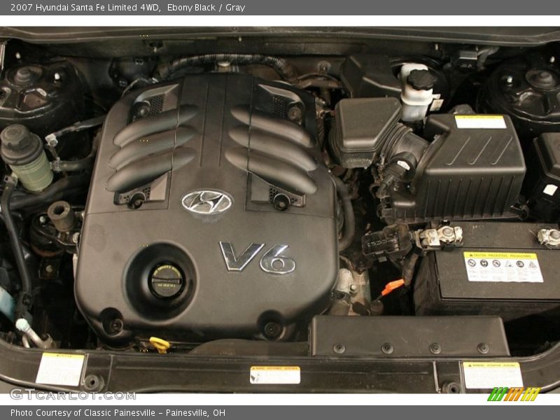 Ebony Black / Gray 2007 Hyundai Santa Fe Limited 4WD