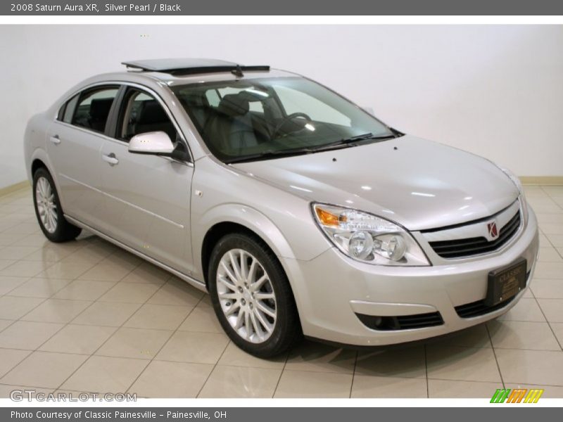 Silver Pearl / Black 2008 Saturn Aura XR