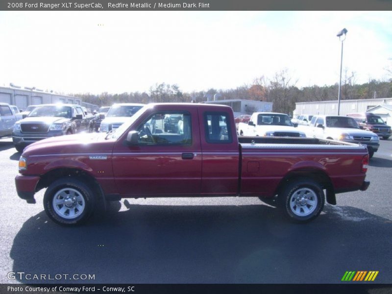 Redfire Metallic / Medium Dark Flint 2008 Ford Ranger XLT SuperCab