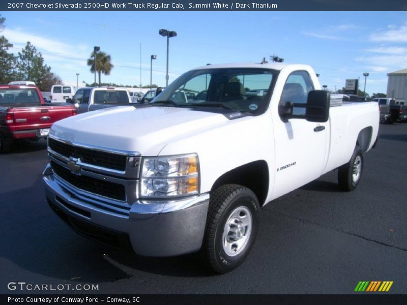 Summit White / Dark Titanium 2007 Chevrolet Silverado 2500HD Work Truck Regular Cab
