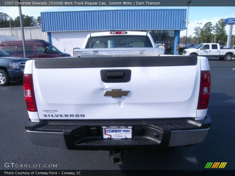 Summit White / Dark Titanium 2007 Chevrolet Silverado 2500HD Work Truck Regular Cab