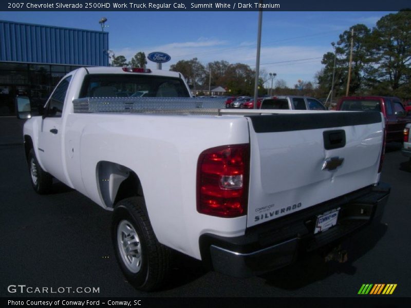 Summit White / Dark Titanium 2007 Chevrolet Silverado 2500HD Work Truck Regular Cab