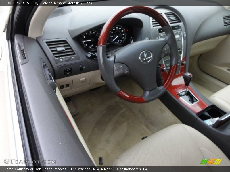 Golden Almond Metallic / Black 2007 Lexus ES 350