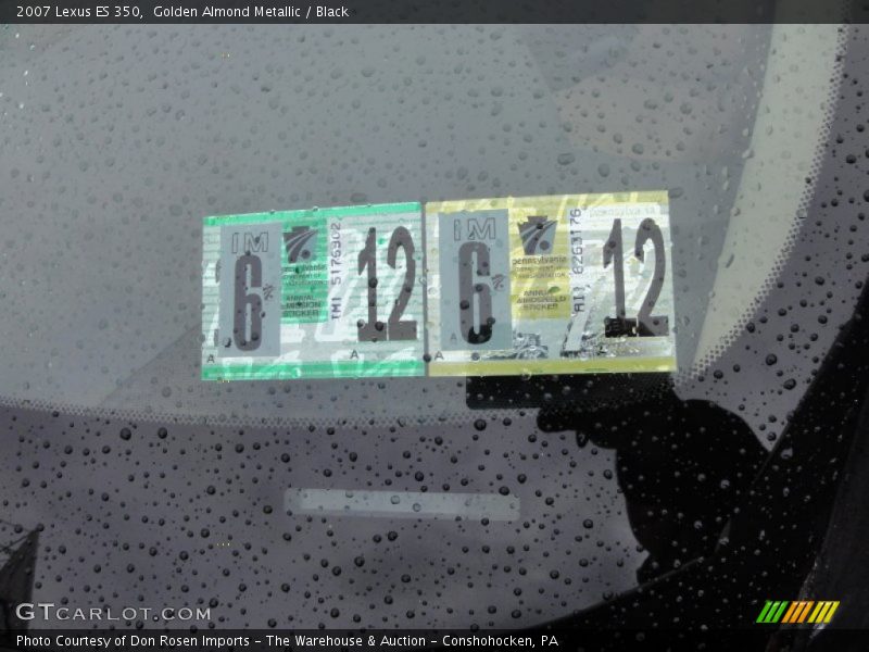Golden Almond Metallic / Black 2007 Lexus ES 350
