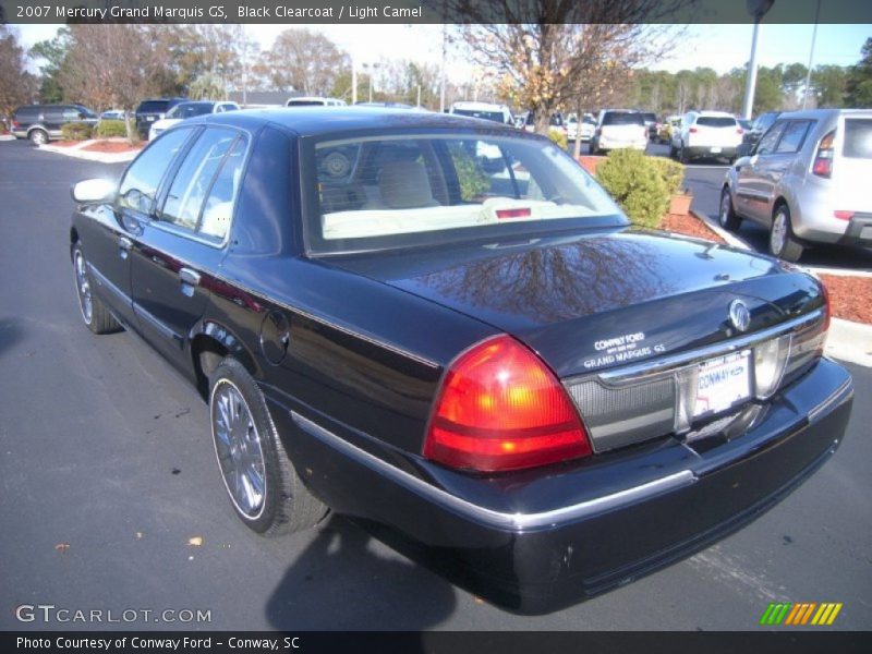 Black Clearcoat / Light Camel 2007 Mercury Grand Marquis GS