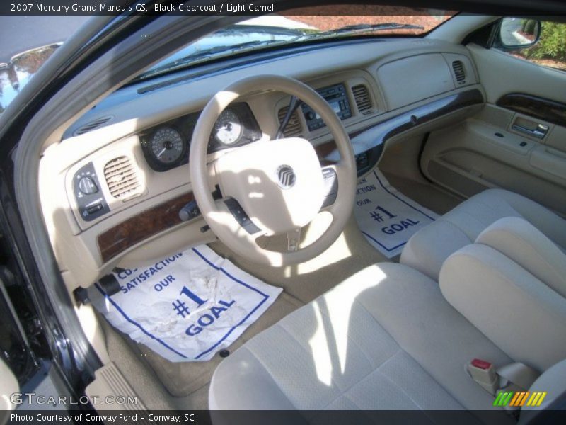 Black Clearcoat / Light Camel 2007 Mercury Grand Marquis GS