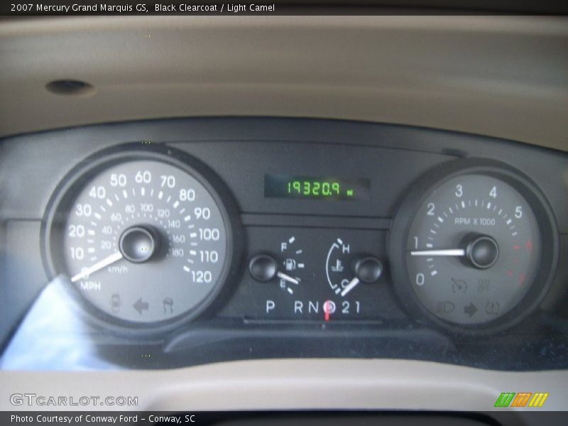 Black Clearcoat / Light Camel 2007 Mercury Grand Marquis GS