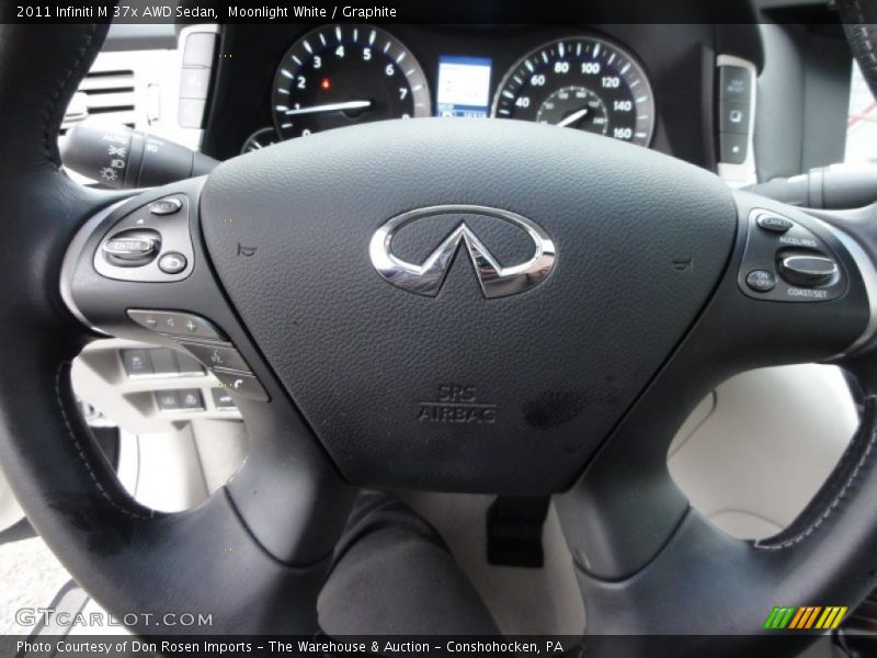 Moonlight White / Graphite 2011 Infiniti M 37x AWD Sedan
