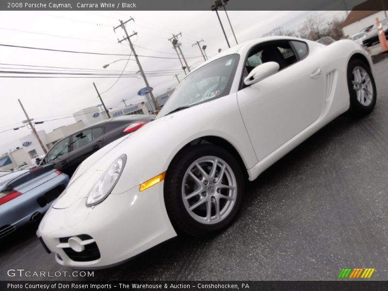 Carrara White / Black 2008 Porsche Cayman