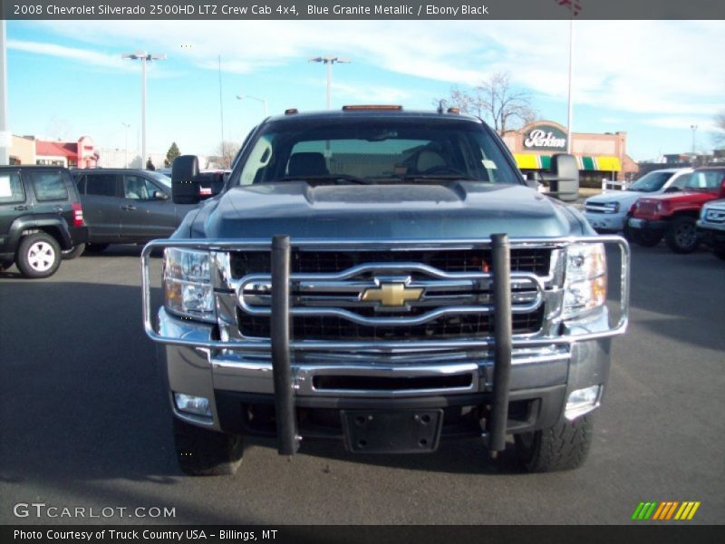 Blue Granite Metallic / Ebony Black 2008 Chevrolet Silverado 2500HD LTZ Crew Cab 4x4