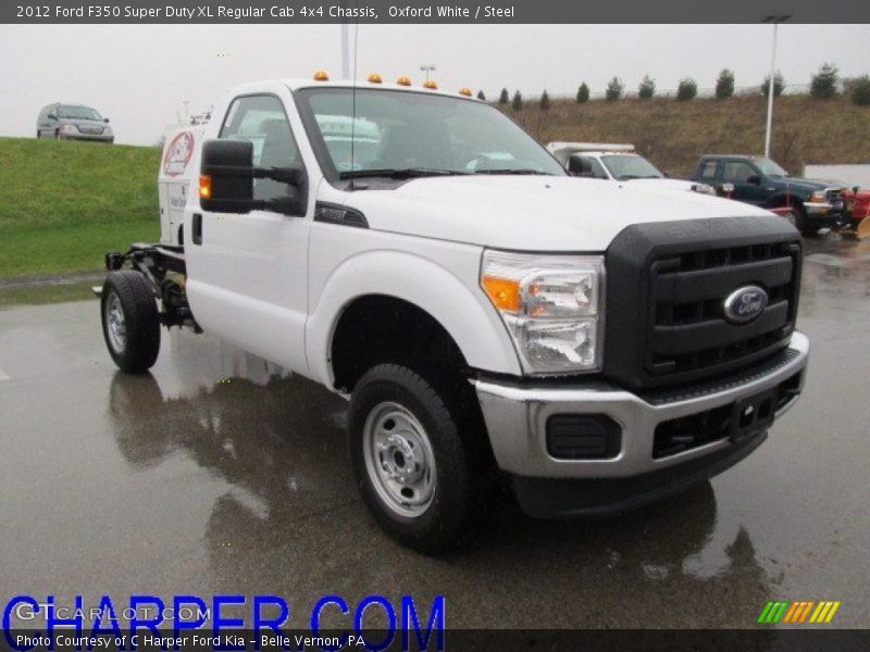 Oxford White / Steel 2012 Ford F350 Super Duty XL Regular Cab 4x4 Chassis