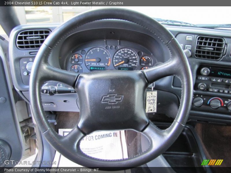 Light Pewter Metallic / Graphite 2004 Chevrolet S10 LS Crew Cab 4x4