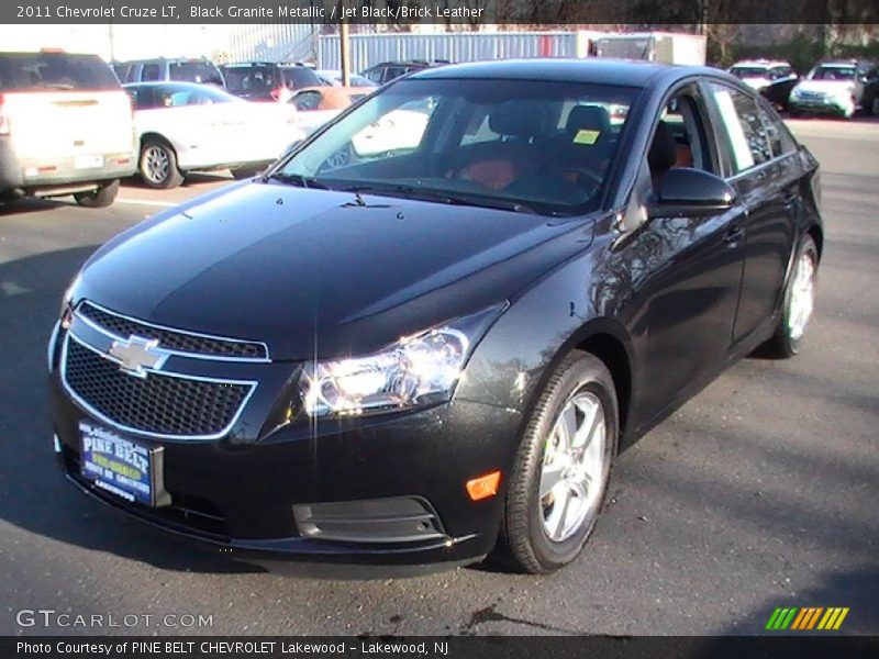 Black Granite Metallic / Jet Black/Brick Leather 2011 Chevrolet Cruze LT