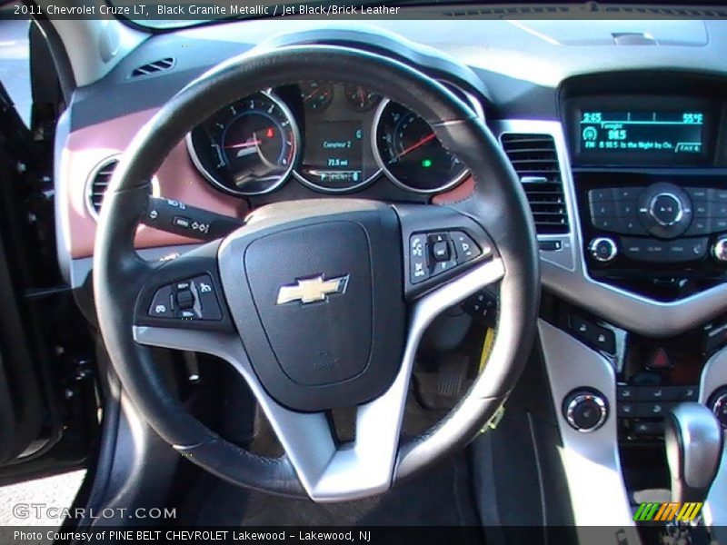 Black Granite Metallic / Jet Black/Brick Leather 2011 Chevrolet Cruze LT