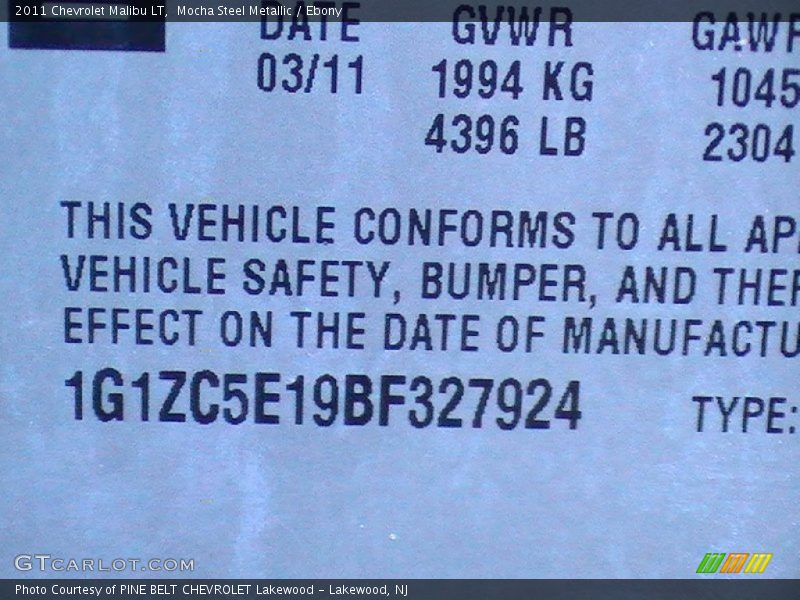 Mocha Steel Metallic / Ebony 2011 Chevrolet Malibu LT