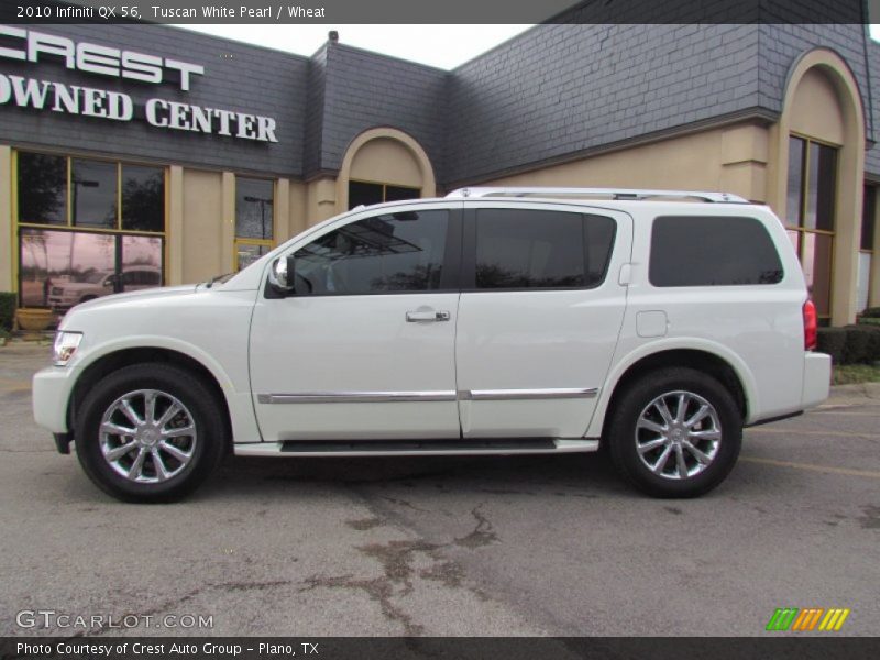 Tuscan White Pearl / Wheat 2010 Infiniti QX 56