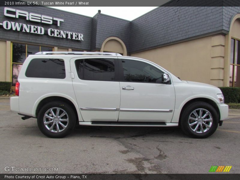 Tuscan White Pearl / Wheat 2010 Infiniti QX 56