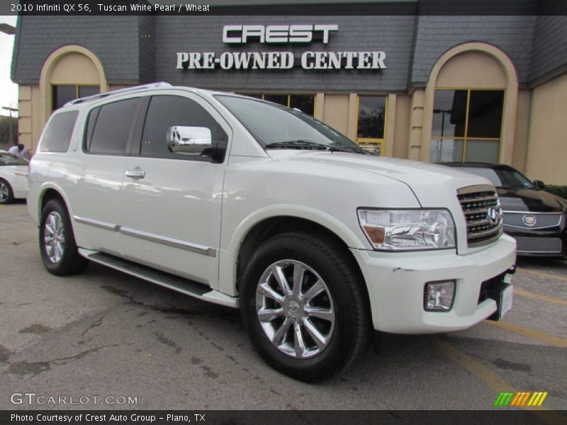 Tuscan White Pearl / Wheat 2010 Infiniti QX 56