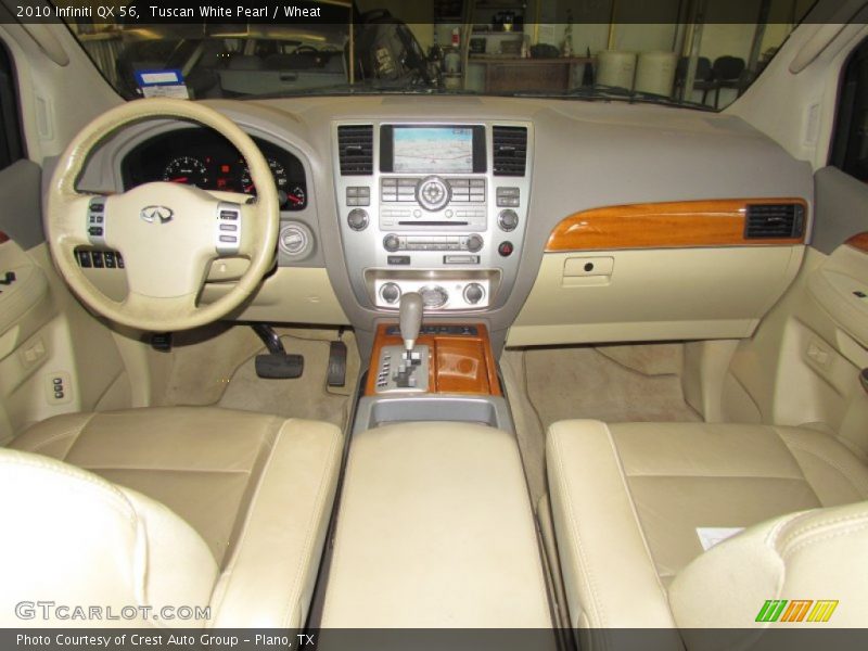 Tuscan White Pearl / Wheat 2010 Infiniti QX 56