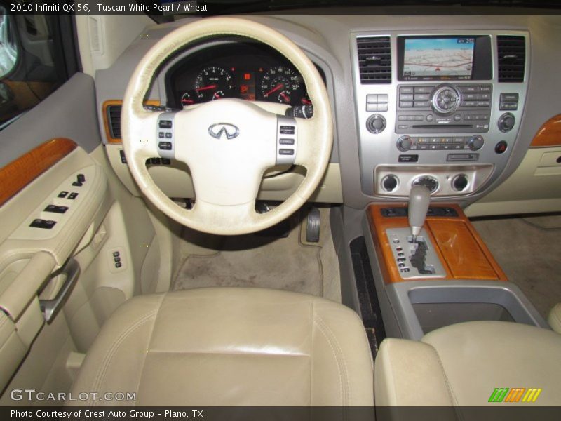Tuscan White Pearl / Wheat 2010 Infiniti QX 56