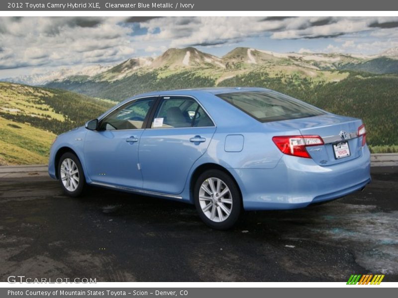 Clearwater Blue Metallic / Ivory 2012 Toyota Camry Hybrid XLE