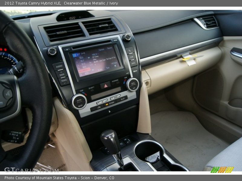 Clearwater Blue Metallic / Ivory 2012 Toyota Camry Hybrid XLE