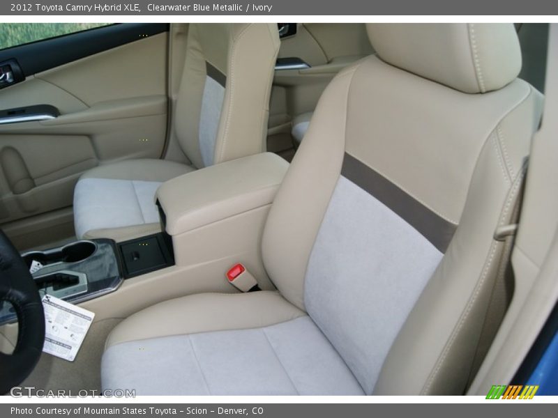 Clearwater Blue Metallic / Ivory 2012 Toyota Camry Hybrid XLE