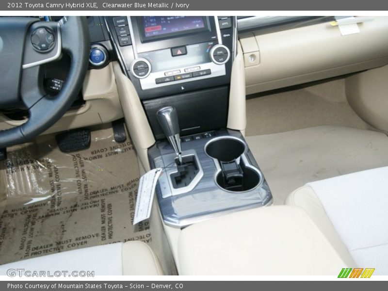 Clearwater Blue Metallic / Ivory 2012 Toyota Camry Hybrid XLE