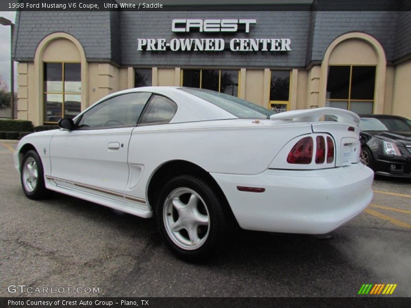 Ultra White / Saddle 1998 Ford Mustang V6 Coupe