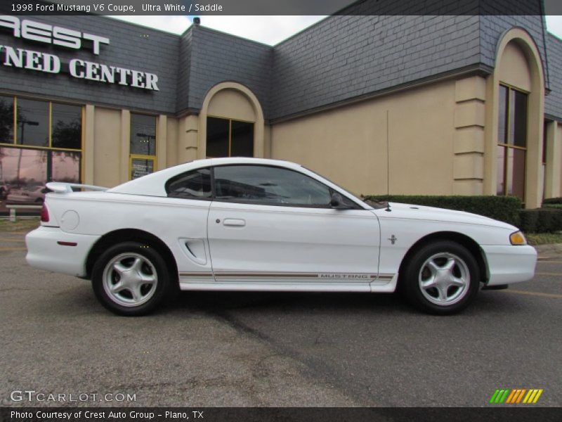 Ultra White / Saddle 1998 Ford Mustang V6 Coupe