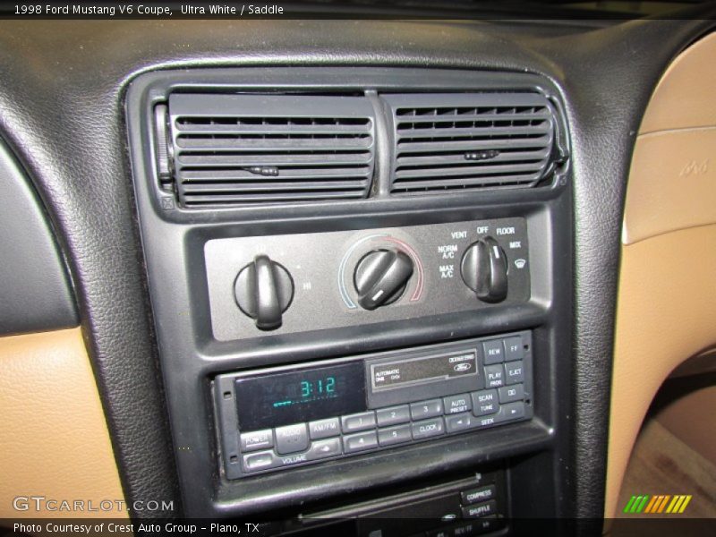 Ultra White / Saddle 1998 Ford Mustang V6 Coupe