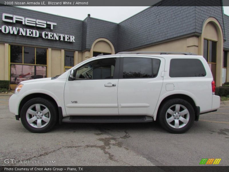 Blizzard White / Almond 2008 Nissan Armada LE