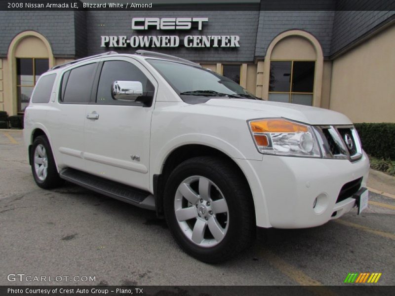 Blizzard White / Almond 2008 Nissan Armada LE