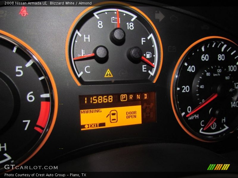 Blizzard White / Almond 2008 Nissan Armada LE