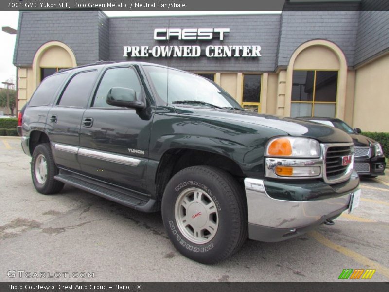 Polo Green Metallic / Neutral Tan/Shale 2001 GMC Yukon SLT