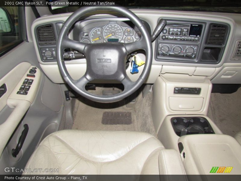 Polo Green Metallic / Neutral Tan/Shale 2001 GMC Yukon SLT