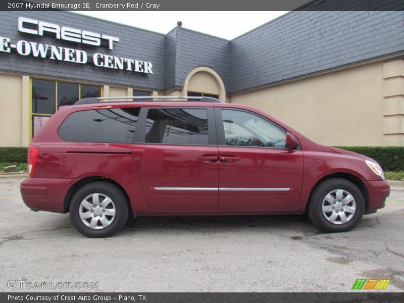 Cranberry Red / Gray 2007 Hyundai Entourage SE