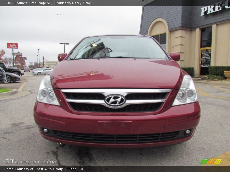 Cranberry Red / Gray 2007 Hyundai Entourage SE