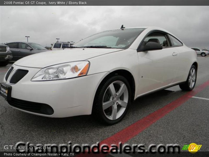 Ivory White / Ebony Black 2008 Pontiac G6 GT Coupe
