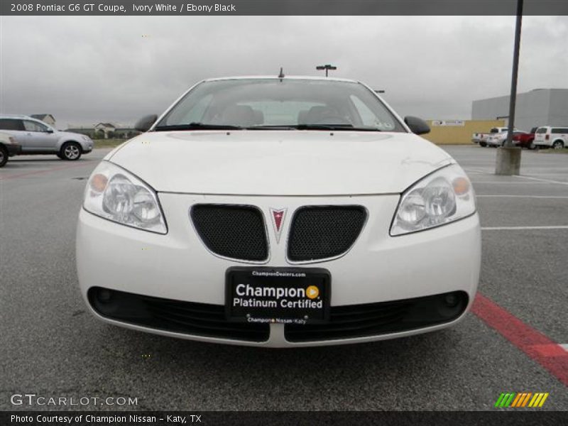 Ivory White / Ebony Black 2008 Pontiac G6 GT Coupe