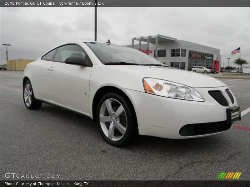 Ivory White / Ebony Black 2008 Pontiac G6 GT Coupe