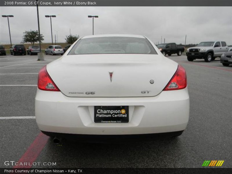 Ivory White / Ebony Black 2008 Pontiac G6 GT Coupe