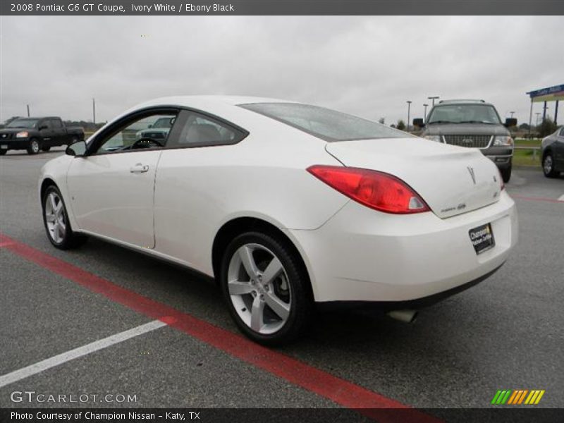 Ivory White / Ebony Black 2008 Pontiac G6 GT Coupe