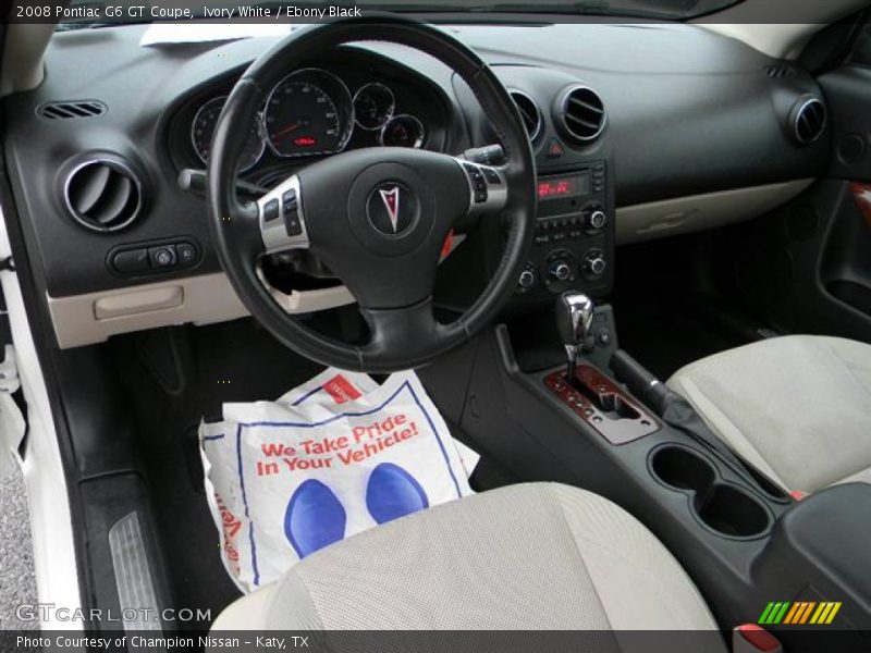 Ivory White / Ebony Black 2008 Pontiac G6 GT Coupe